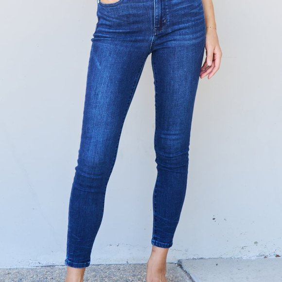 Judy Blue Jeans Judy Blue Marie Full Size Mid Rise Crinkle Ankle Detail Skinny Jeans Poshmark